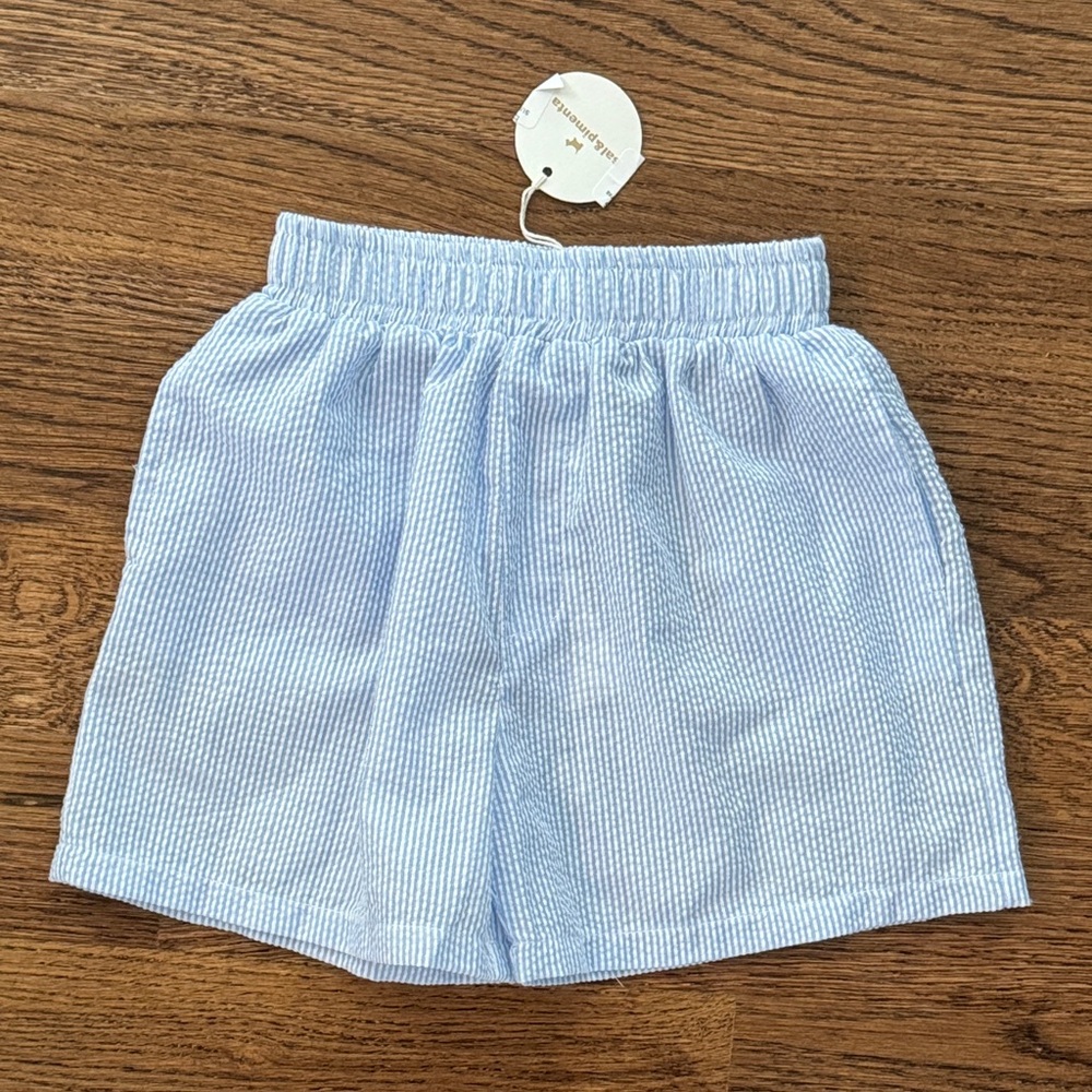 Sal & Pimenta New With Tags Blue Seersucker Boy Shorts
